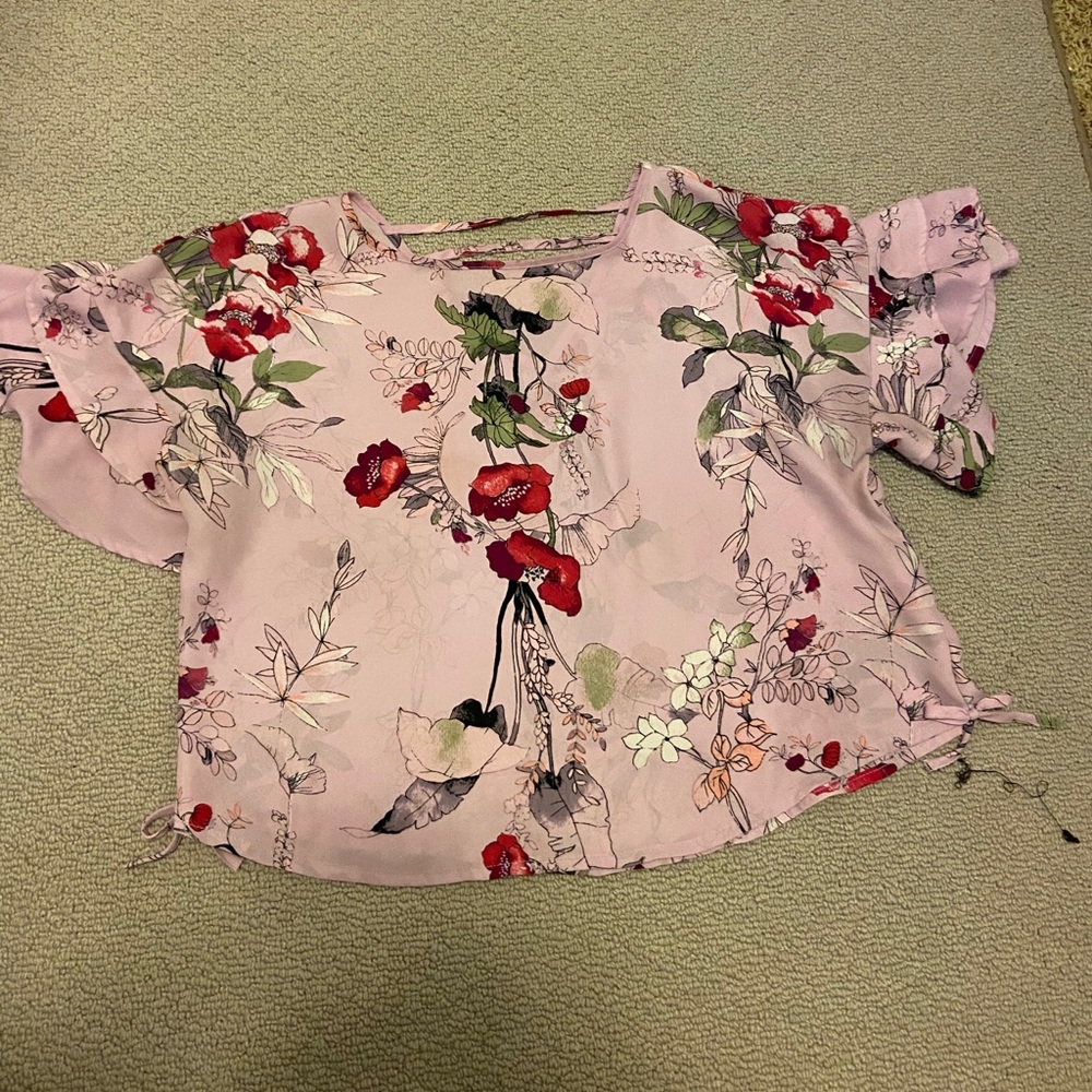 Cropped Floral Blouse